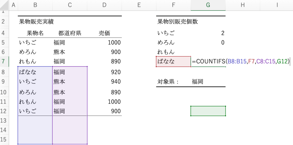 COUNTIFS関数説明4