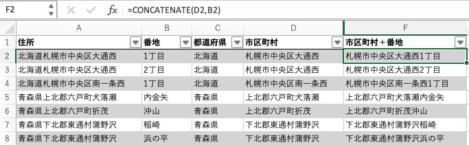 関数説明CONCATENATE関数