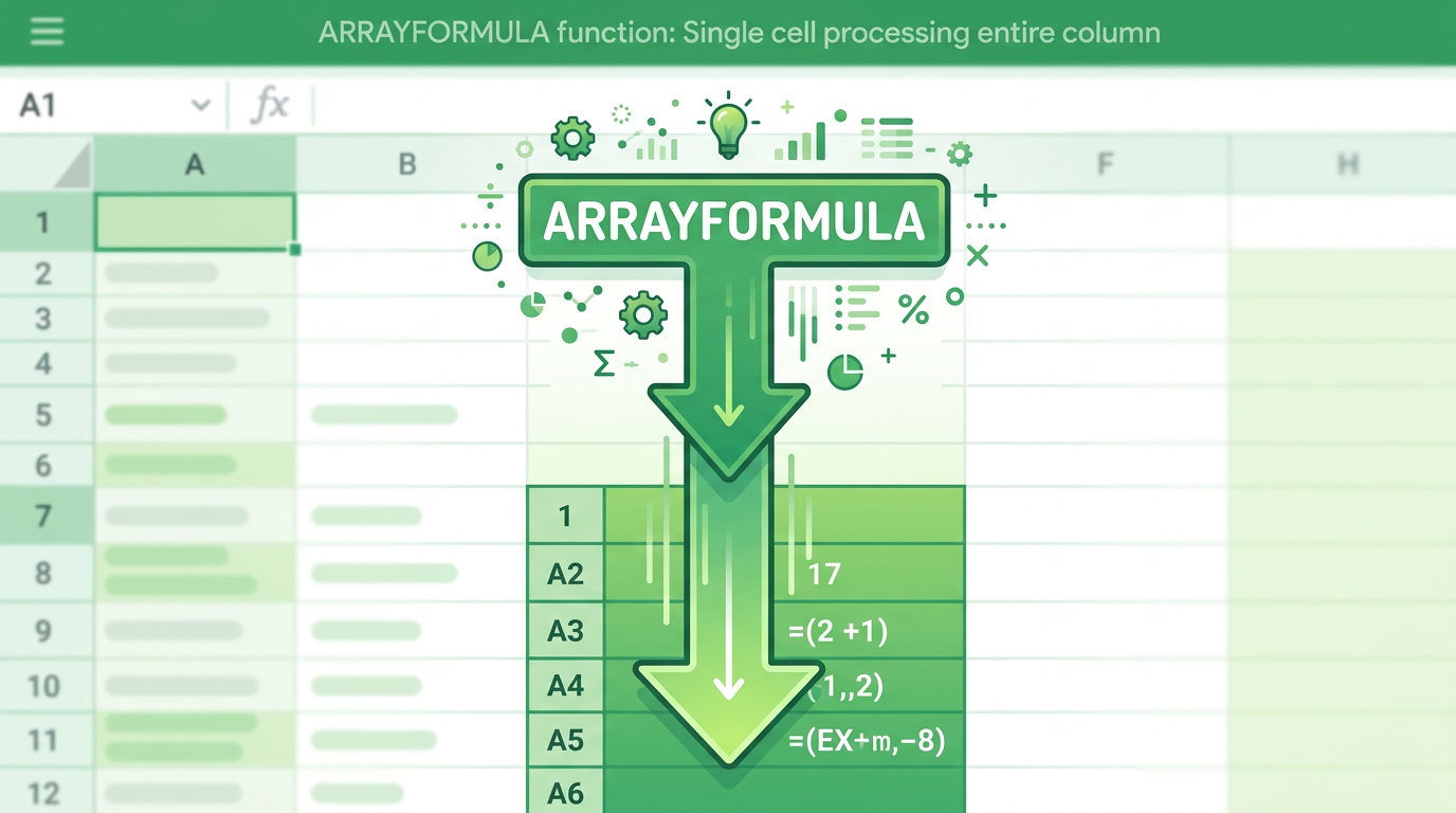 スプレッドシートARRAYFORMULA関数｜使い方・IF組み合わせ・VLOOKUP連携