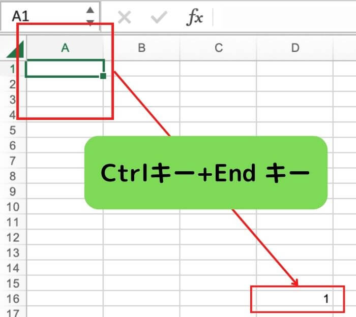 Ctrlキー　＋　Endキー